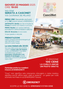 Clicca per scaricare la locandina 100cene2025_CasciNet_locandina_700x1000