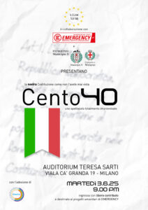 Clicca per scaricare la locandina Locandina_Cento40_Emergency_700x1000